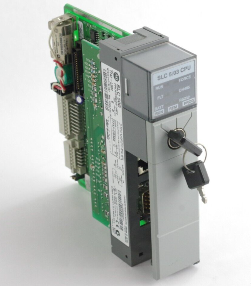 Allen Bradley 1747-L531 Ser E Rev 8 SLC500 Processor w/ 1747-OS302 Ser C FRN 7