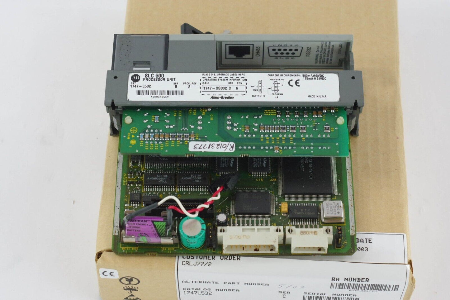 Allen-Bradley 1747-L532 SLC 500 5/03 CPU Processor Unit Ser C - REMANUFACTURED