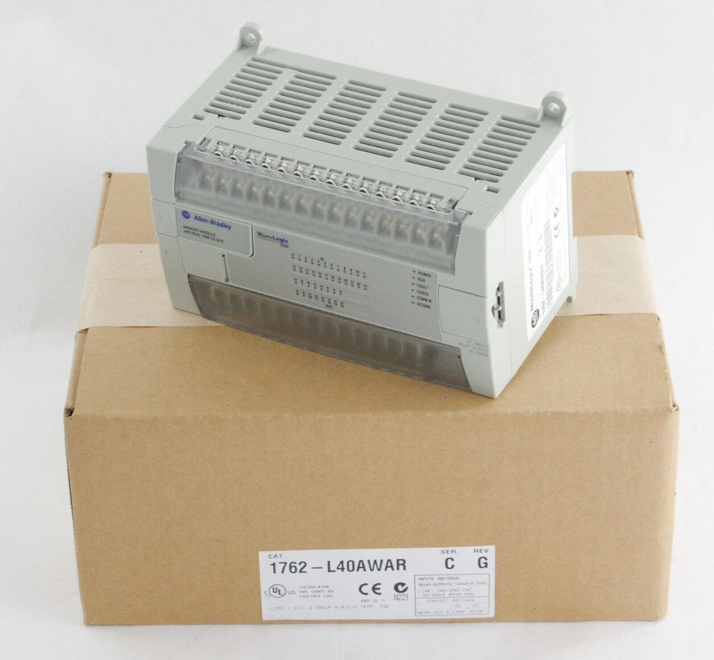Allen Bradley MicroLogix 1200 1762-L40AWAR /C 40 Point Controller - Refurbished