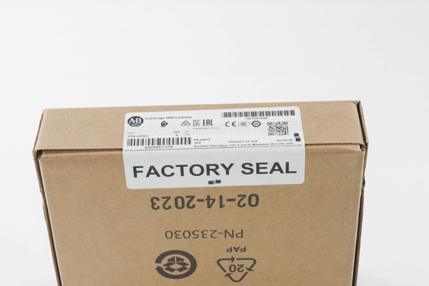 2023 Allen Bradley 1756-L82ES /B GuardLogix Logix 5580 Controller Sealed Surplus