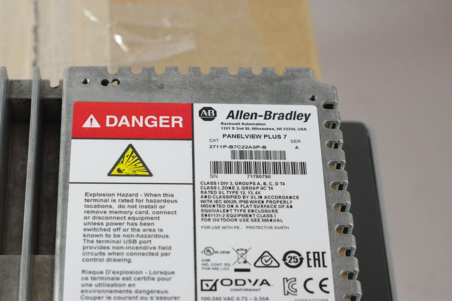 2020 Allen Bradley 2711P-B7C22A9P-B /A PanelView Plus 7 - Surplus Open