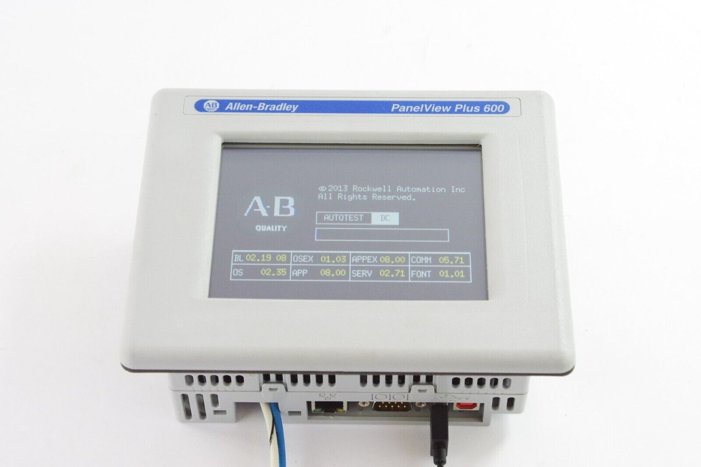 2021 Allen-Bradley 2711P-T6C20D8 Ser A PanelView Plus 600 - Excellent Condition