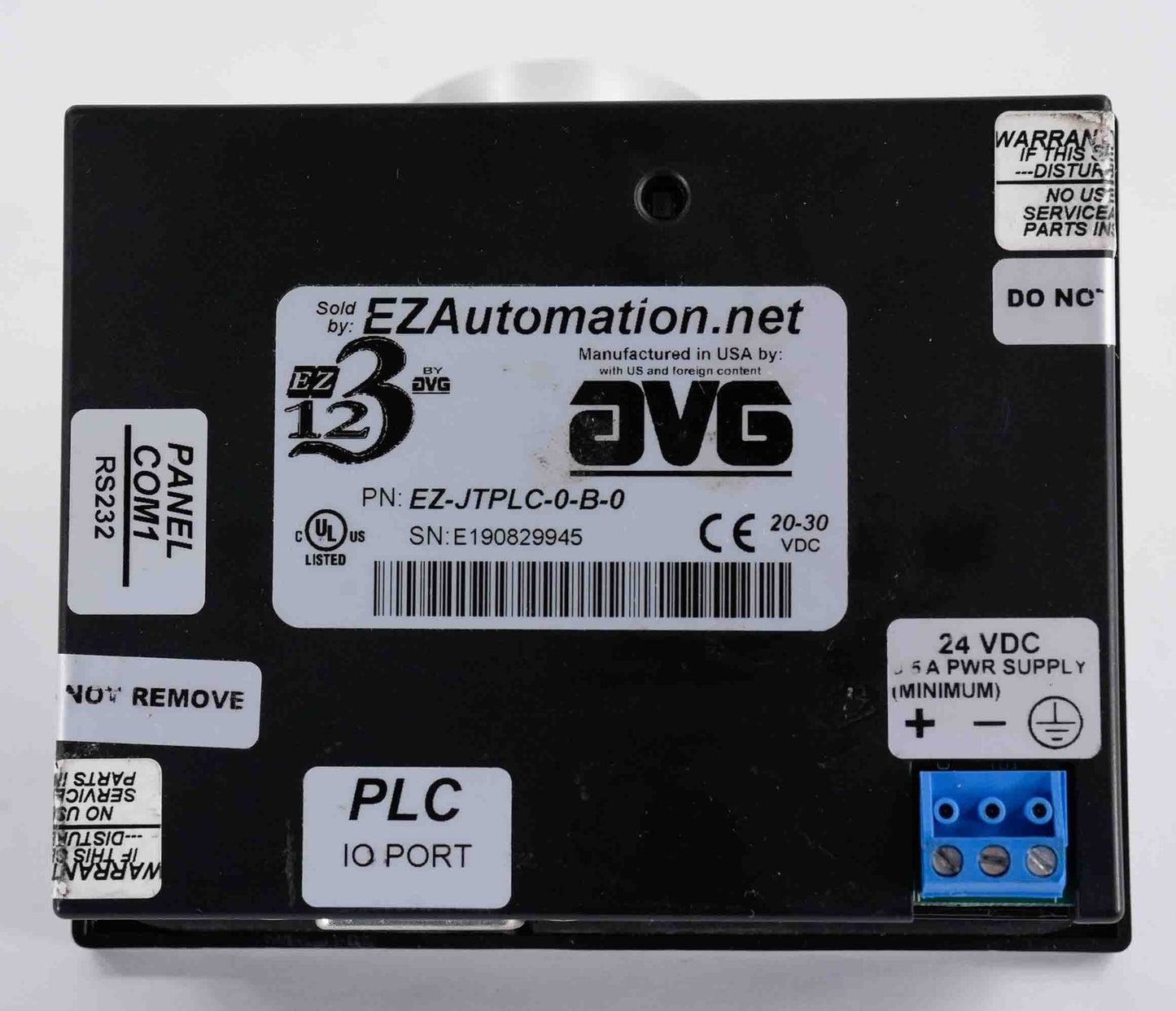 EZAutomation EZ-JTPLC-0-B-0 Touch PLC 4" TFT Color 8 DC Inputs 6 DC Output