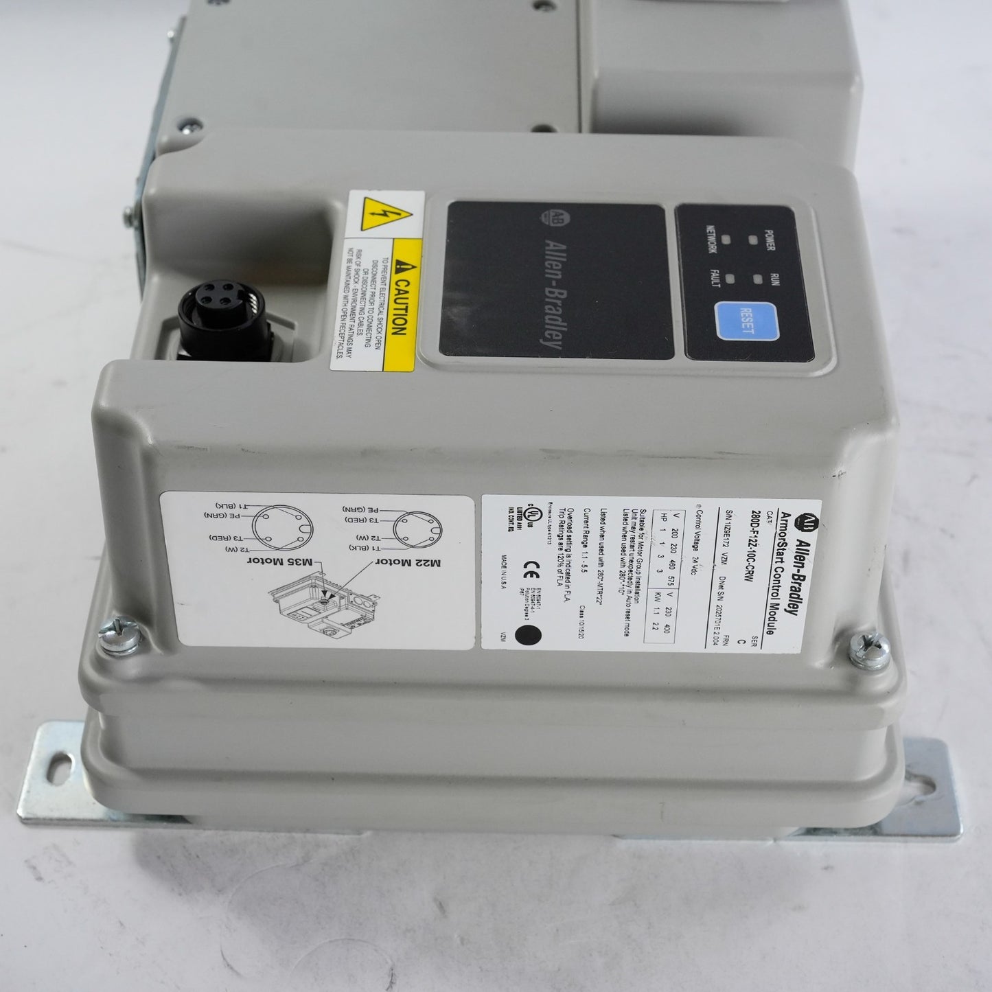 Allen Bradley 280D-F12Z-10C-CRW /C ArmorStart Control Module + 280D-FN-10-C /C