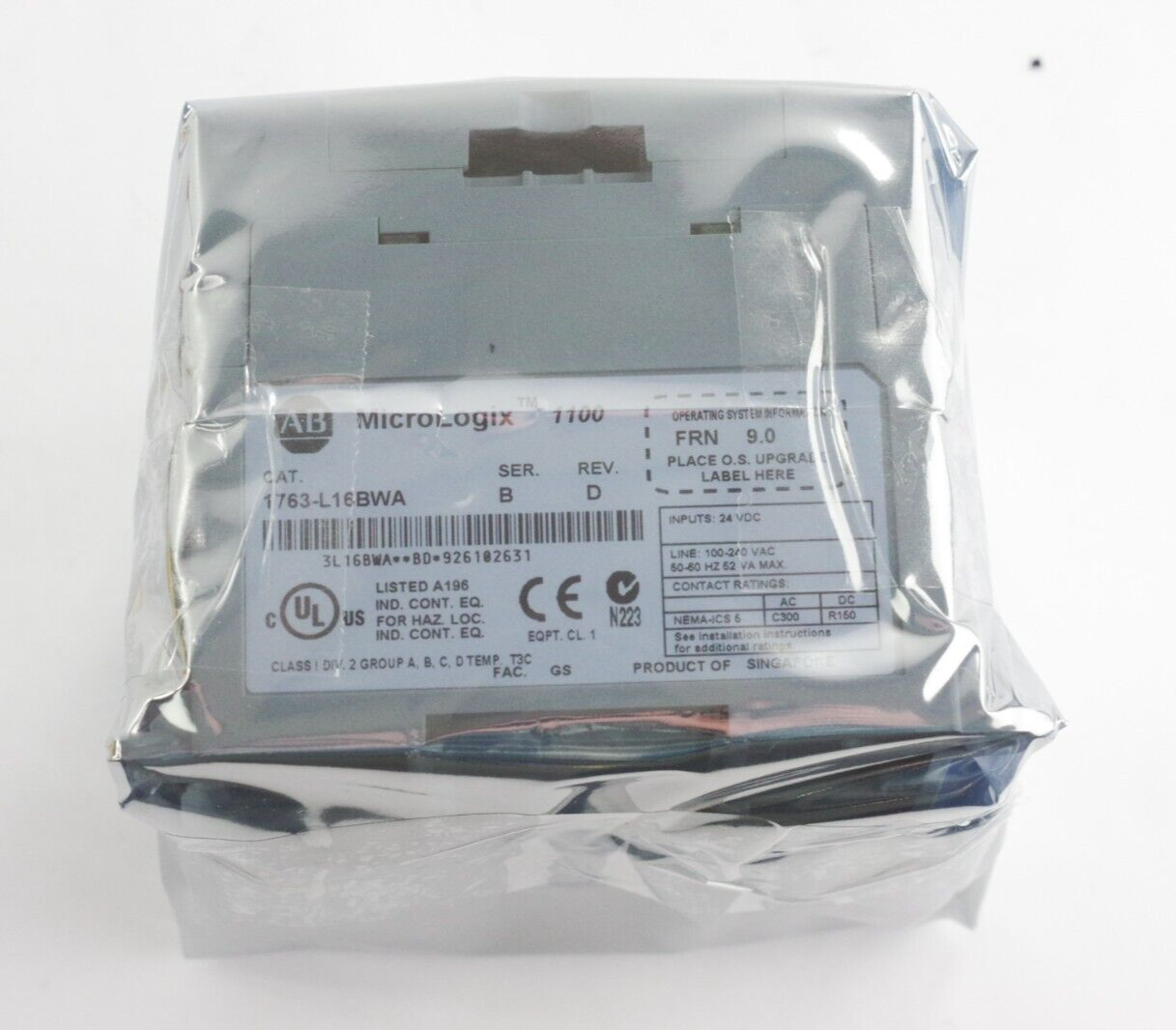 Allen Bradley 1763-L16BWA 1100 Ser B Rev D MicroLogix 16-Pt. I/O Controller