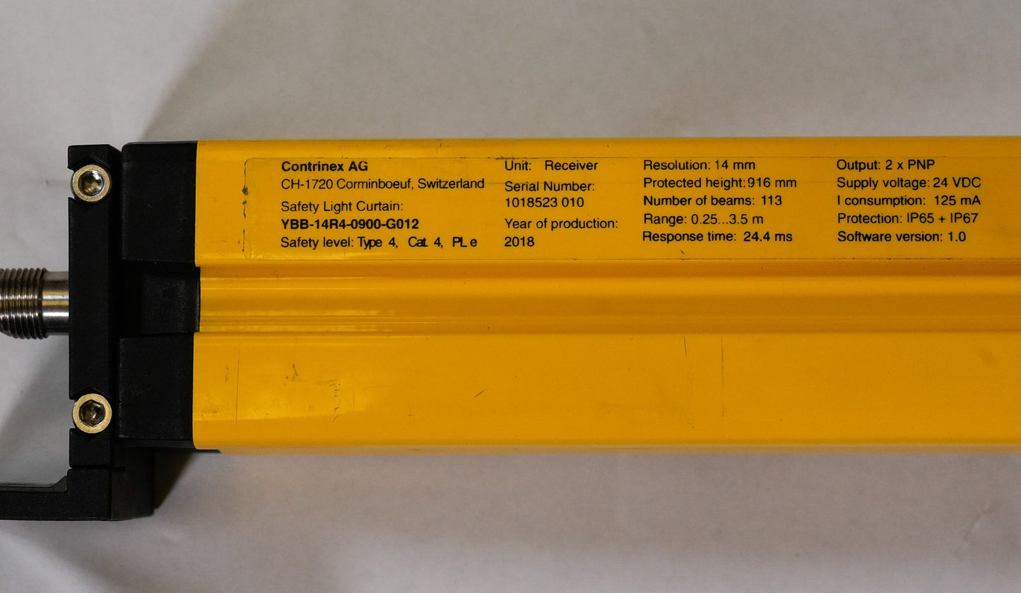 Contrinex YBB-14R4-0900-G012 Safety Light Curtain Receiver YBB14R40900G012