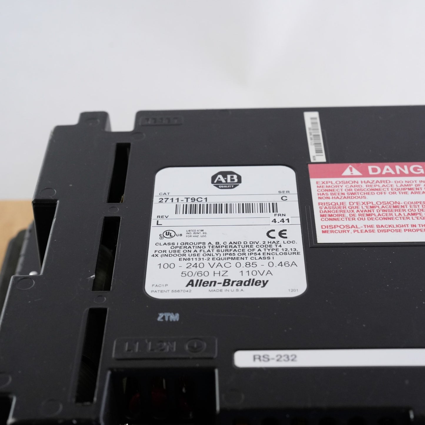 Allen Bradley 2711-T9C1 Ser C Rev L FRN 4.41 PanelView 900 HMI - Refurbished