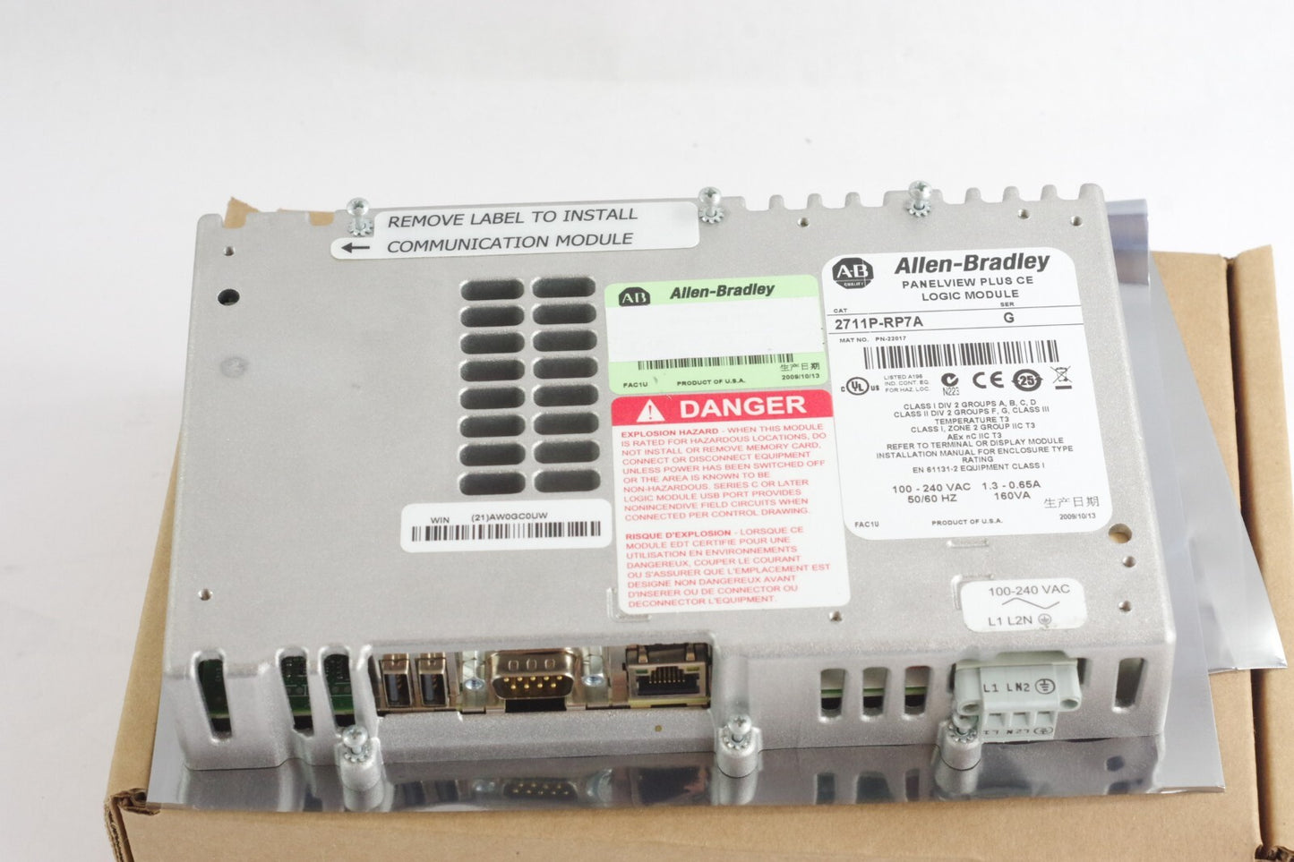 Allen Bradley 2711P-RP7A /G PanelView Plus CE Logic Module 2009 - Installed