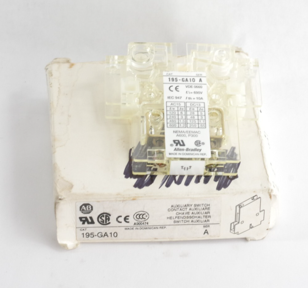 Allen Bradley 195-GA10 /A Contact Block - Open Box