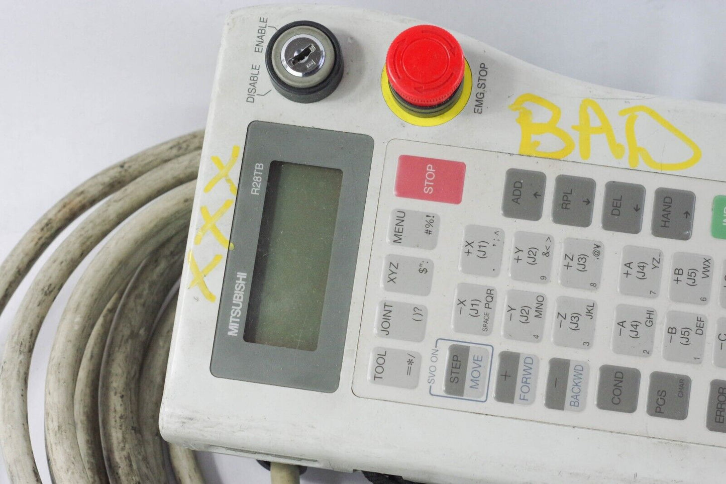 MITSUBISHI teach pendant R28TB BKO-FA0597H07 - For Parts Or Repair