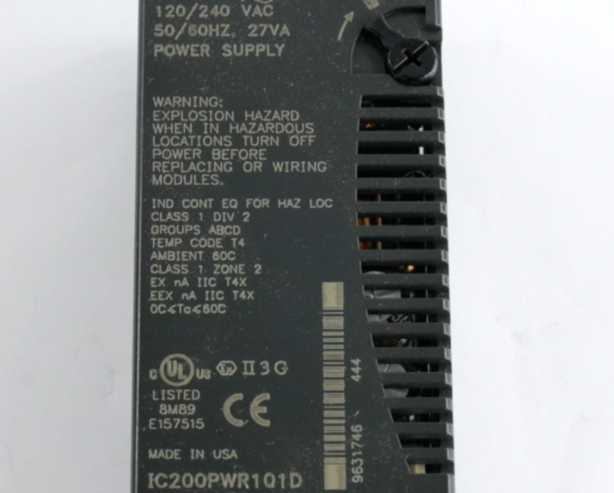 GE Fanuc IC200PWR101D VersaMax Power Supply Module 120/240VAC / IC200PWR101D