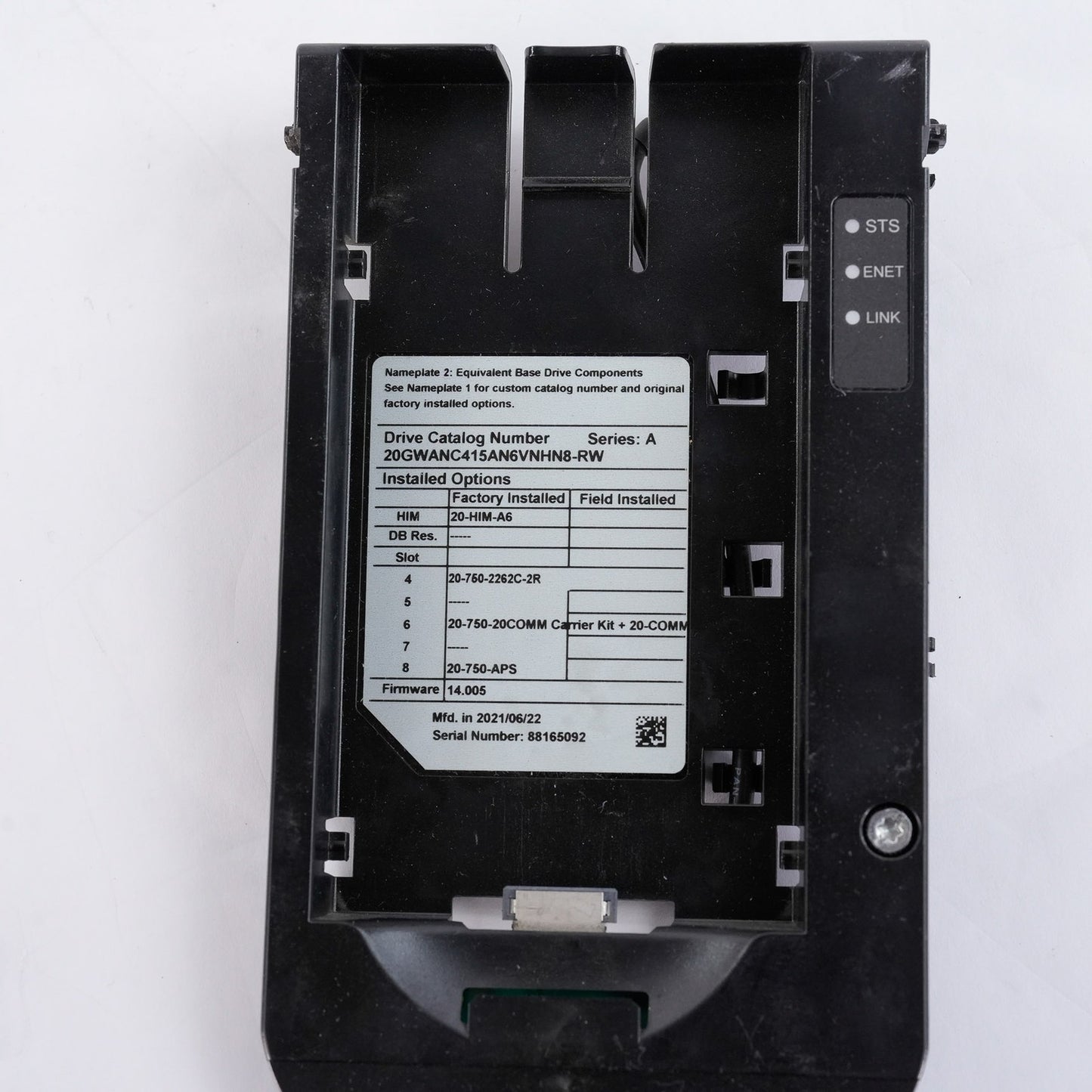 Allen Bradley PowerFlex 755 AC Drive Base Only 397771-C01 Ver 08