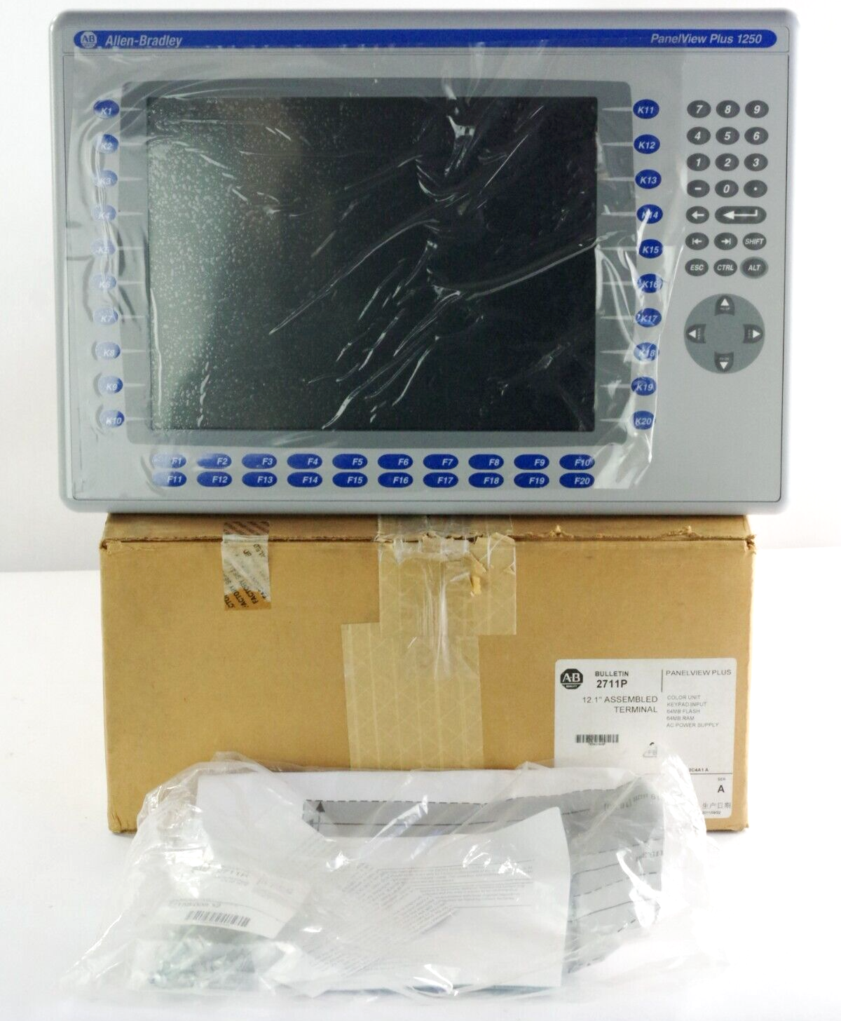 Allen Bradley 2711P-K12C4A1 /A Panelview Plus 1250 w/ 2711P-RP1A Ser G + RDK12C
