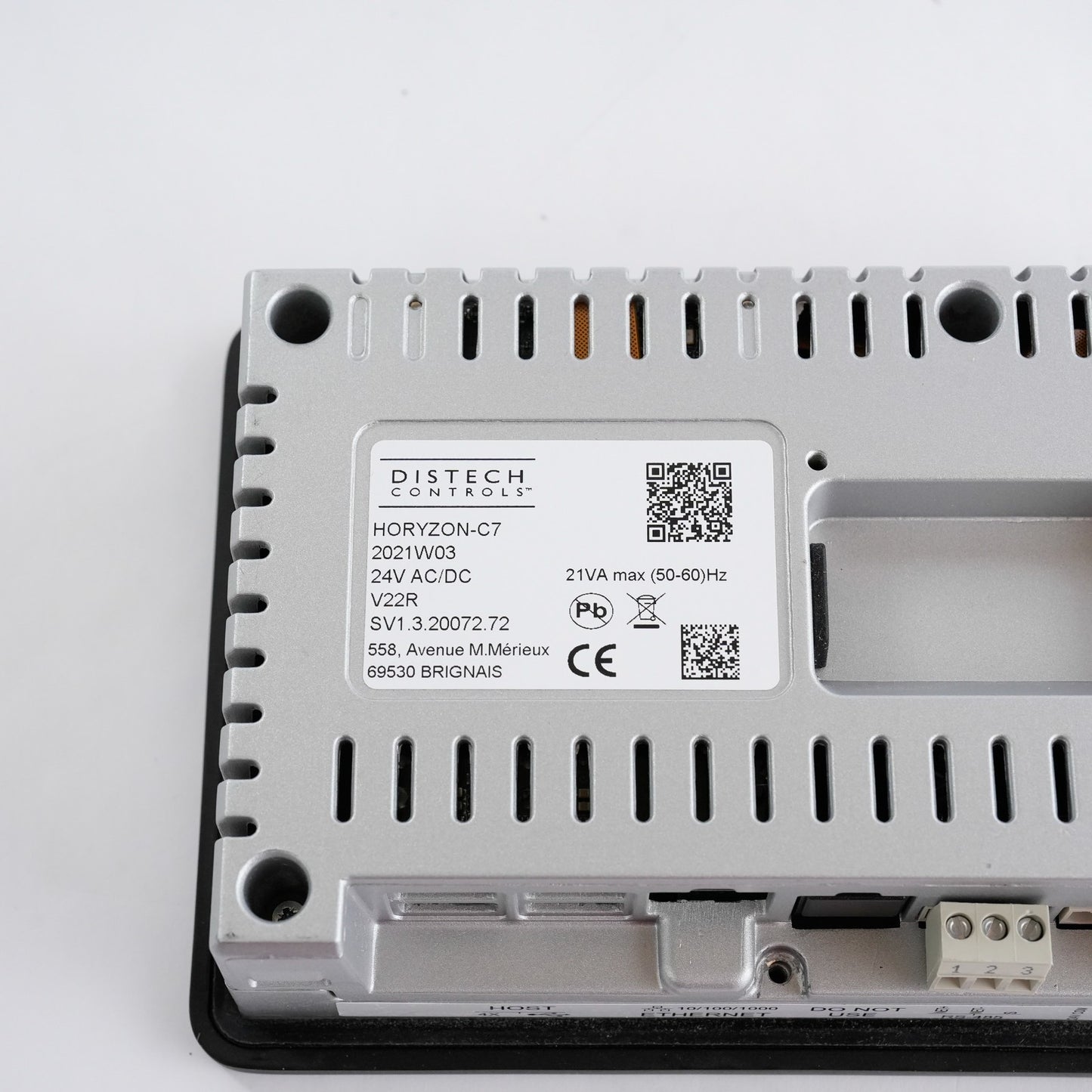 Distech Controls Horyzon C7 Touch Panel 2021W03 24 AC/DC V22R Horyzon-C7