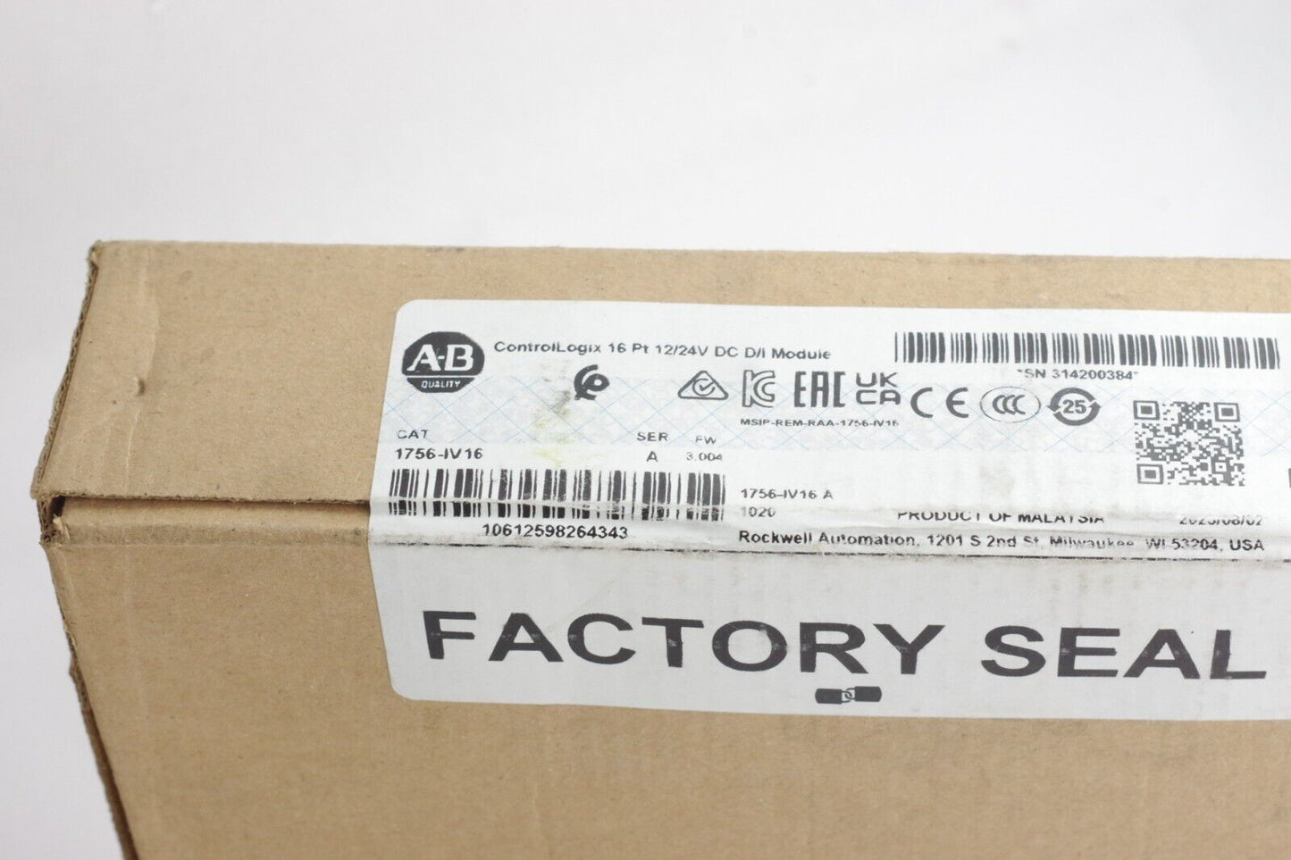 Allen Bradley 1756-IV16 Ser A ControlLogix Digital Input Module Sealed Surplus