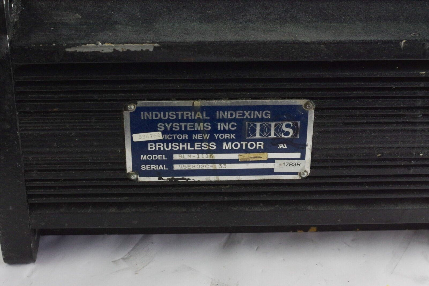 Industrial Indexing Systems IIS BLM-1116 Brushless Motor / BLM1116 - Used