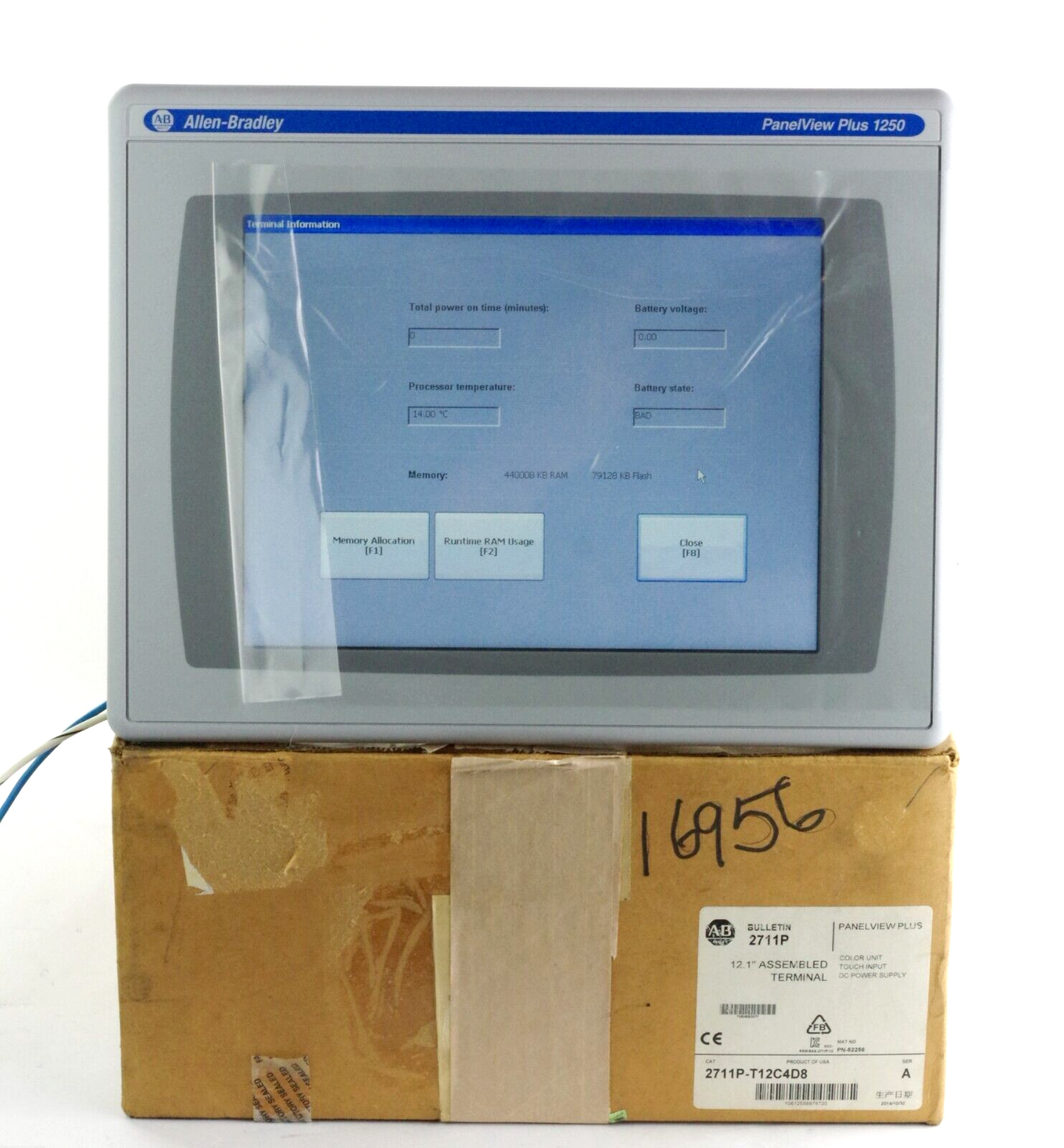 Allen Bradley 2711P-T12C4D8 /A PanelView Plus 6 1250 / 2711P-RP8D Logic + RDT12C