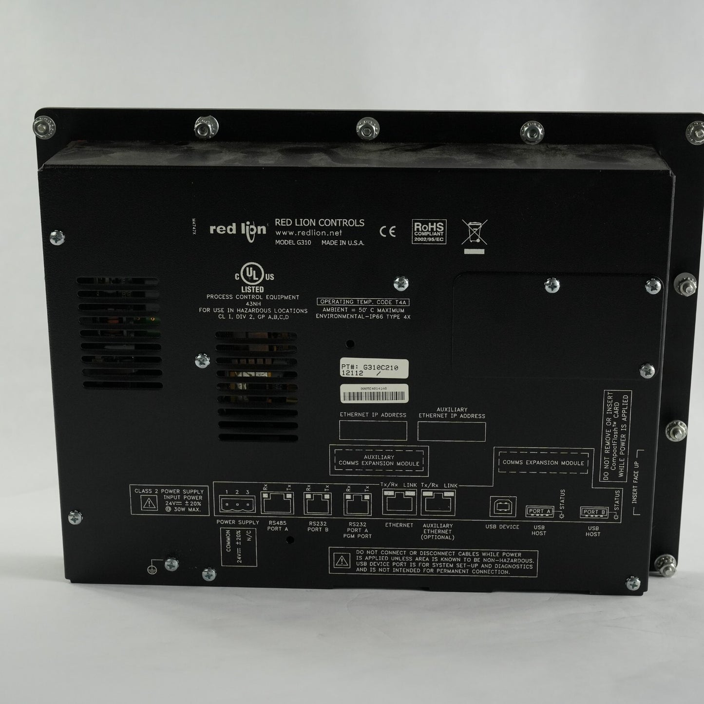 Red Lion G310C210 Operator Interface Control Panel G310