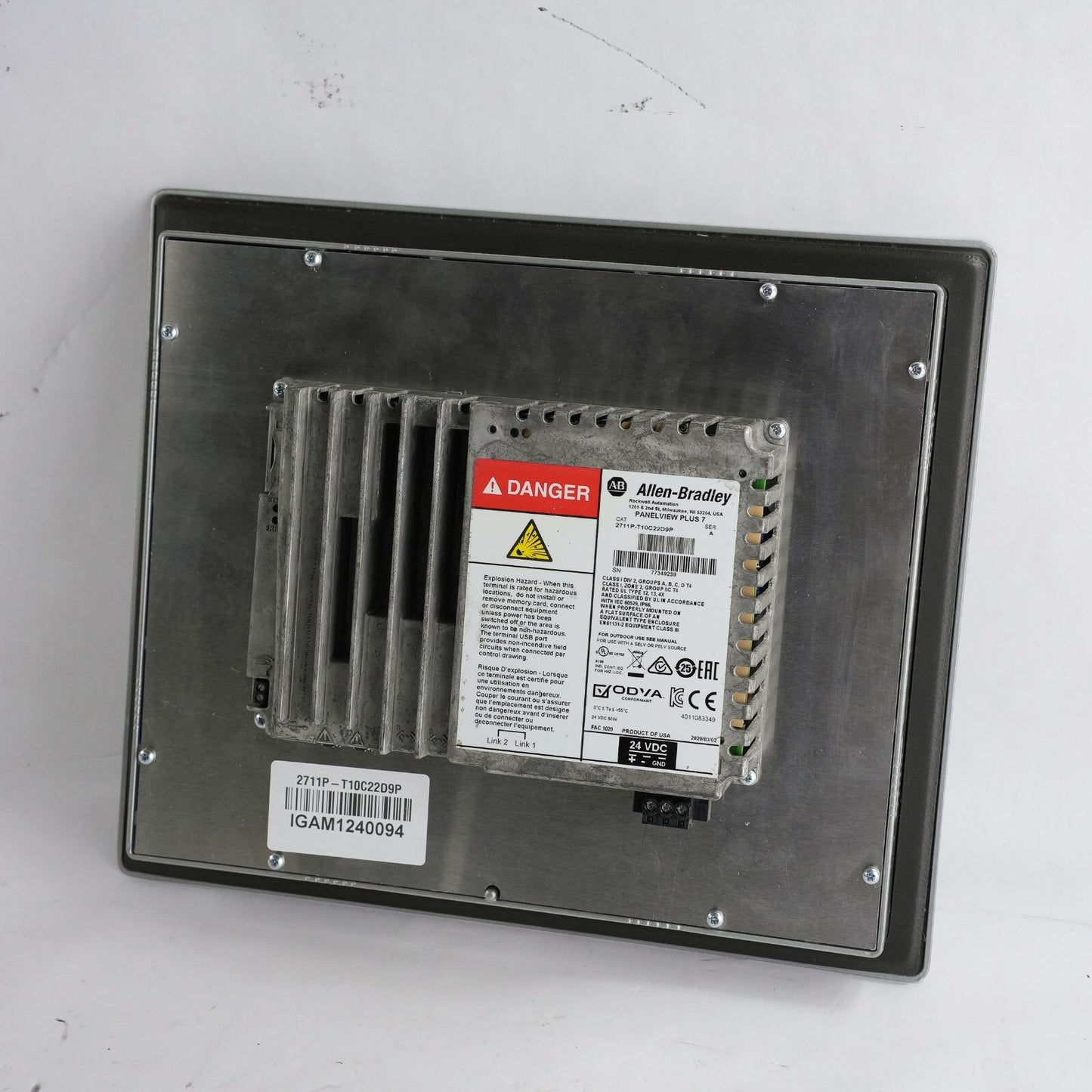 Allen Bradley 2711P-T10C22D9P /A PanelView Plus 7 10.4" DC Color/Touch Terminal