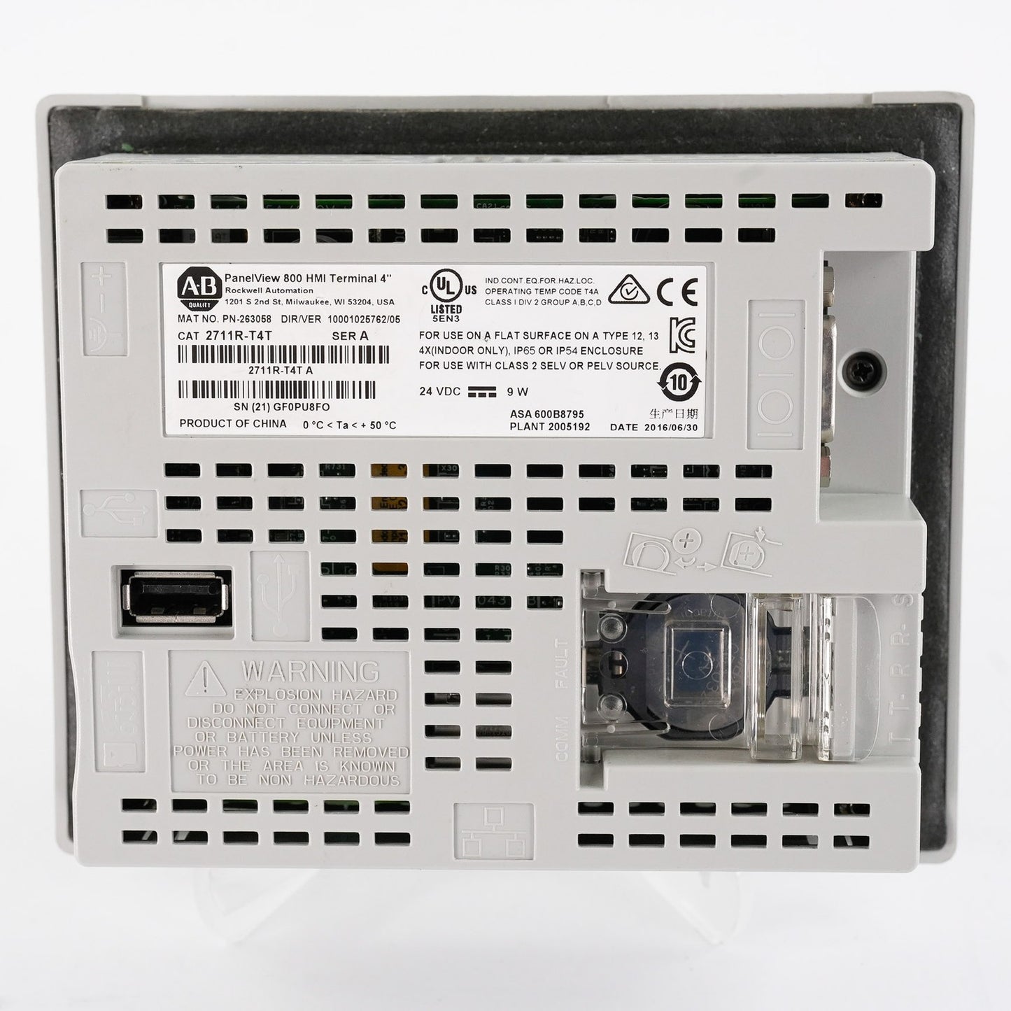 Allen Bradley 2711R-T4T /A PanelView 800 4" Display Panel 2711RT4T