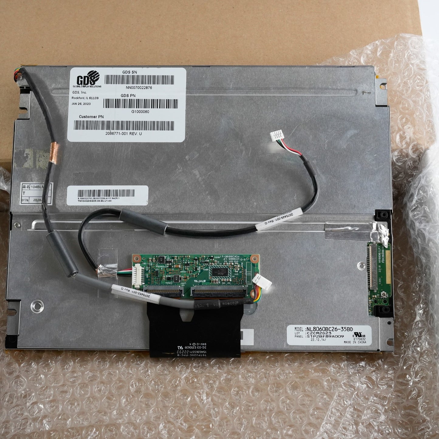 GDS Global Display NL8060BC26-35BD LCD Display 2066771-001 Rev. U
