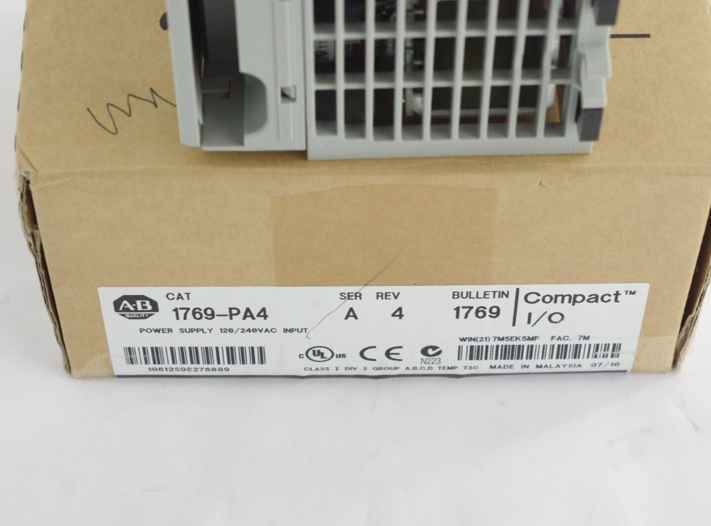 Allen Bradley 1769-PA4 Ser A Rev 4 Compact I/O Power Supply 5-24VDC 4A 1/7A