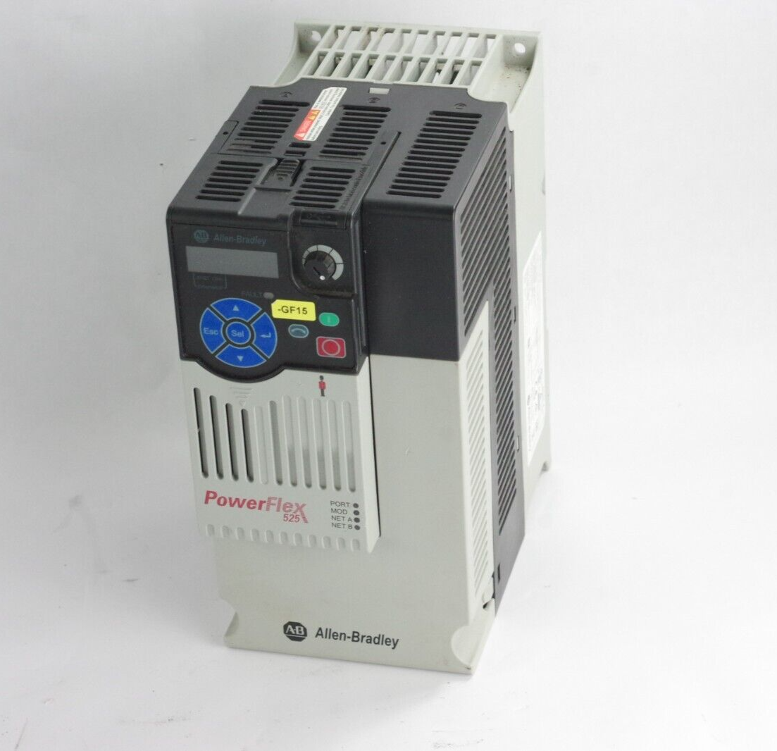 Allen Bradley 25B-D017N114 PowerFlex 525 VFD 500Hz 10Hp 460v 17A F/W 5.001 Ser A