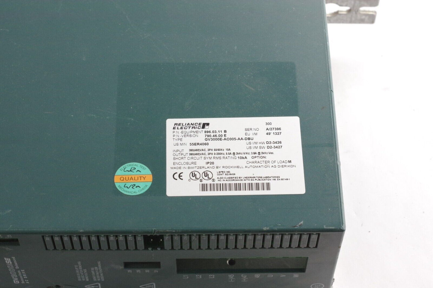 Reliance Electric GV3000/SE Sensorless Enhanced A C Drive 896.03.11 B - Parts