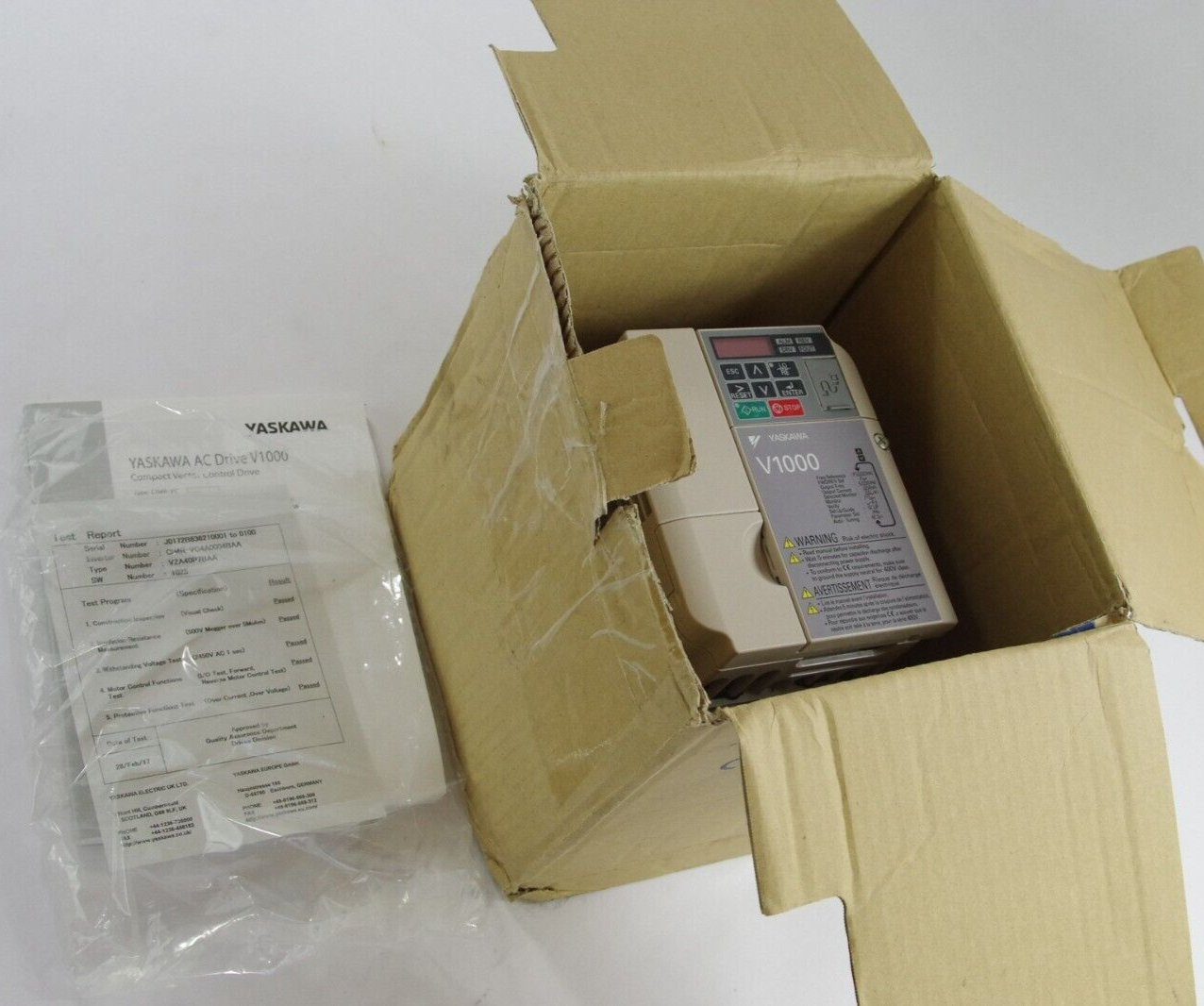 Yaskawa V1000 CIMR-VC4A0004BAA AC Drive REV. A