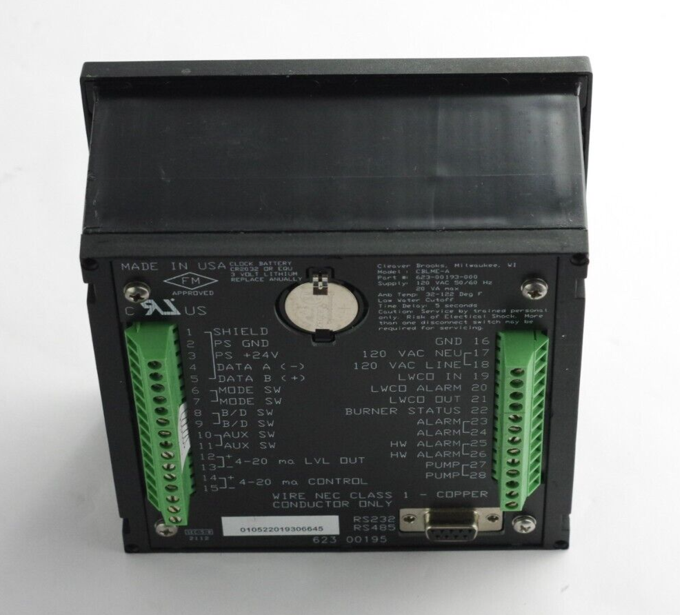 Cleaver Brooks 623-00193-000 Water Level Master Controller CBLME-A - Refurbished