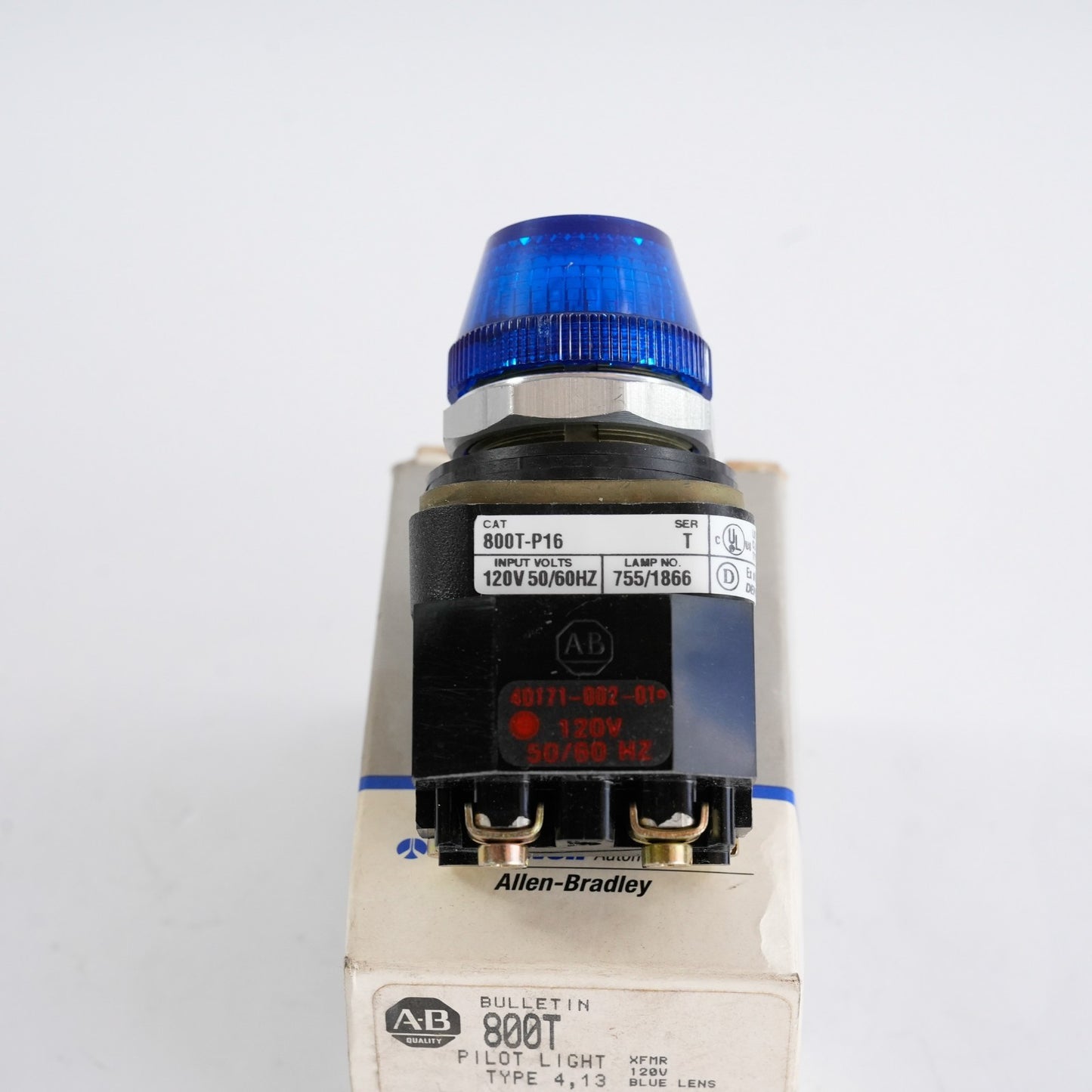 Allen Bradley 800T-P16B /T Blue Pilot light 120V 50/60Hz 800TP16B - Open Box