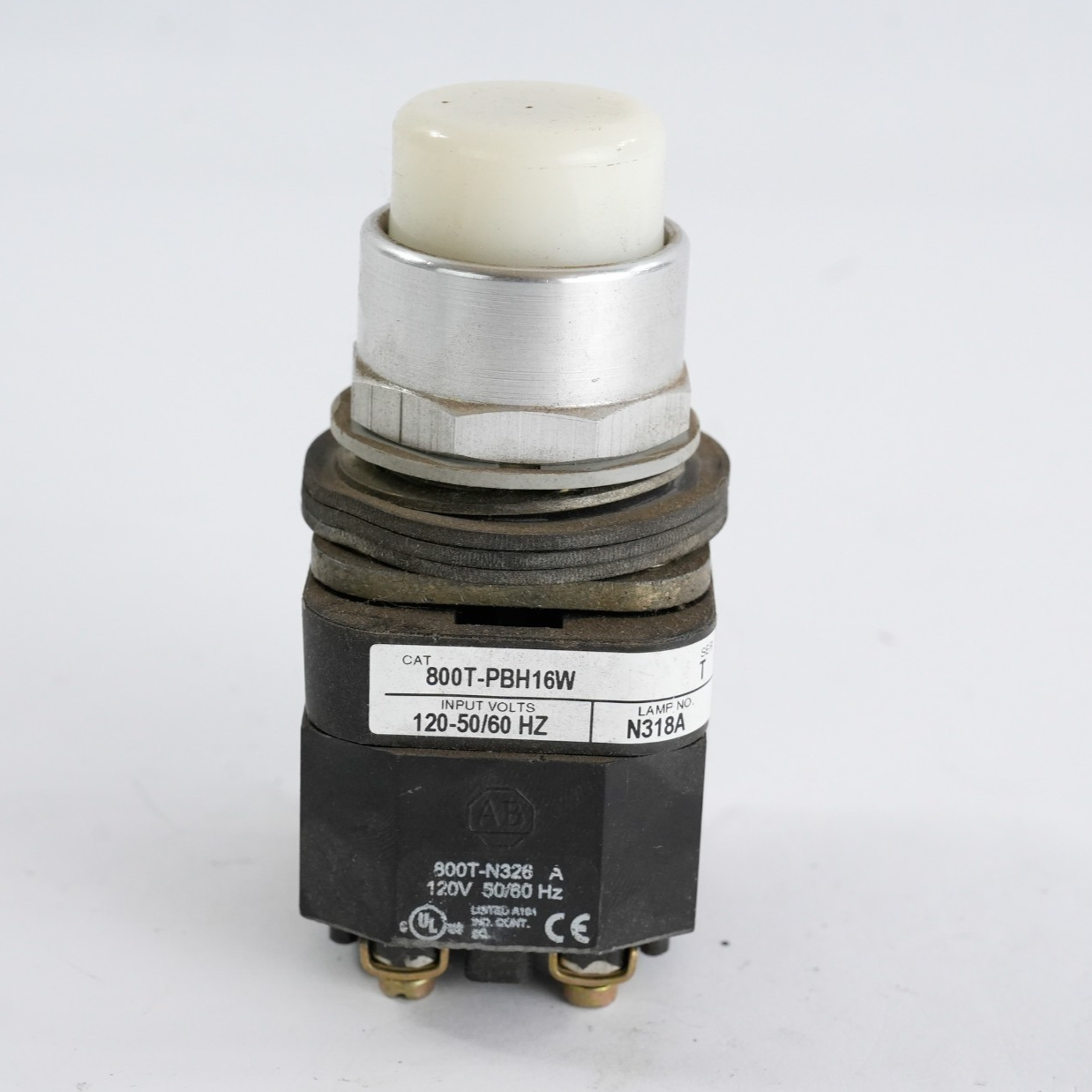 Allen Bradley 800T-PBH16W /T Illuminated White Push Button 800TPBH16W