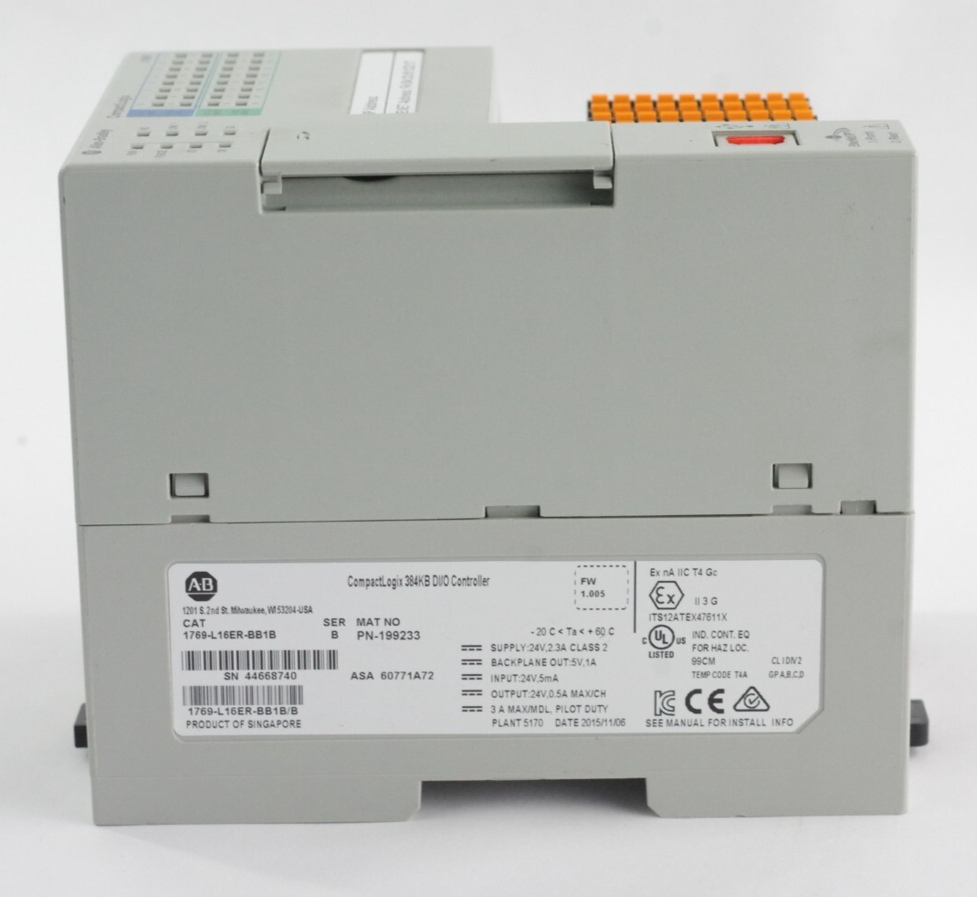 Allen Bradley 1769-L16ER-BB1B /B CompactLogix 384KB DI/O Controller- Refurbished