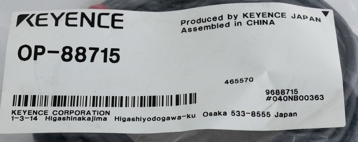 Keyence OP-88715 Single-Ended Female Cable 5-Pin M8 5m - Sealed Surplus