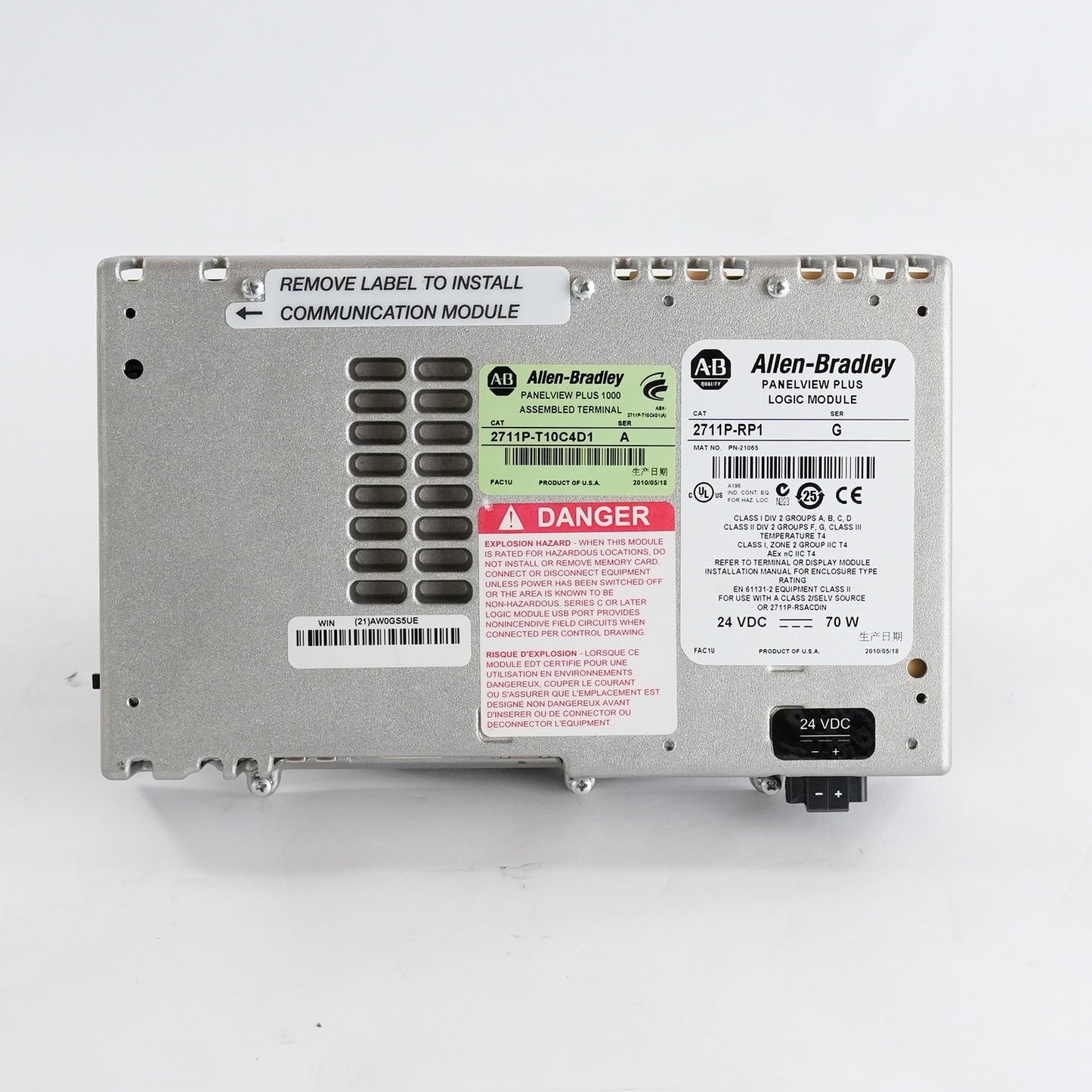 Allen Bradley 2711P-RP1 Series G PanelView Plus Logic Module 2711PRP1