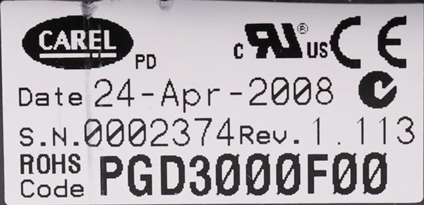 Carel PGD3000F00 pGD3 Color Touch 6" HMI Display