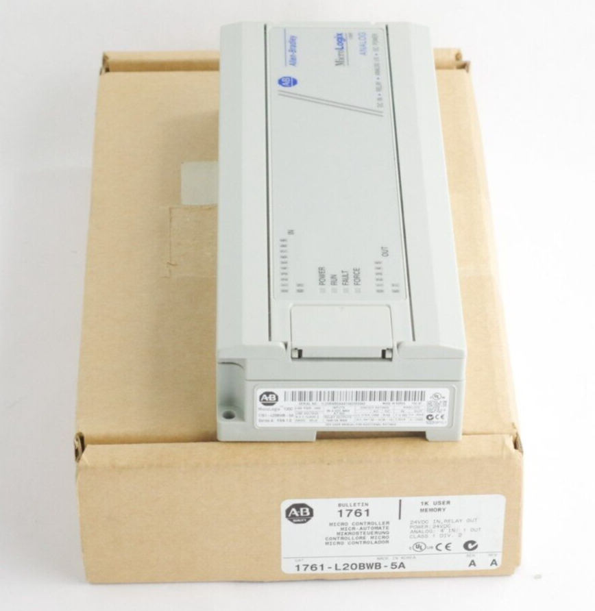 Allen Bradley 1761-L20BWB-5A PLC Controller MicroLogix 1000 24VDC 12 IN / 8 OUT