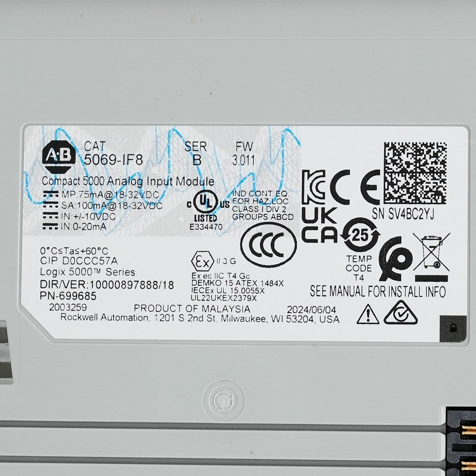 Allen Bradley 5069-IF8 /B Compact I/O 8-Ch Analog Input Module - Open Box