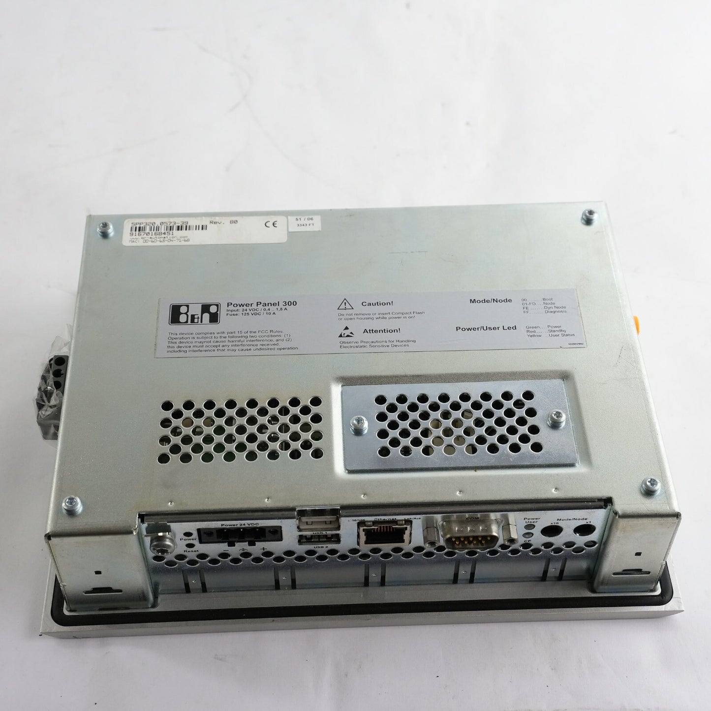 B&R Automation 5PP320.0573-39 / 5PP320057339 Rev B0 Power Panel 300 Lightly Used