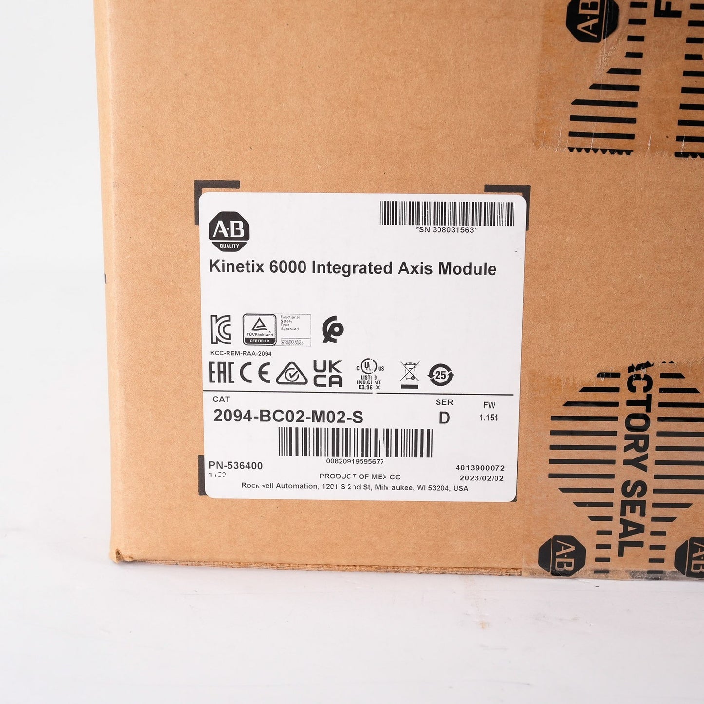 Allen Bradley 2094-BC02-M02-S /D Kinetix 6000 Integrated Axis Module - Open Box