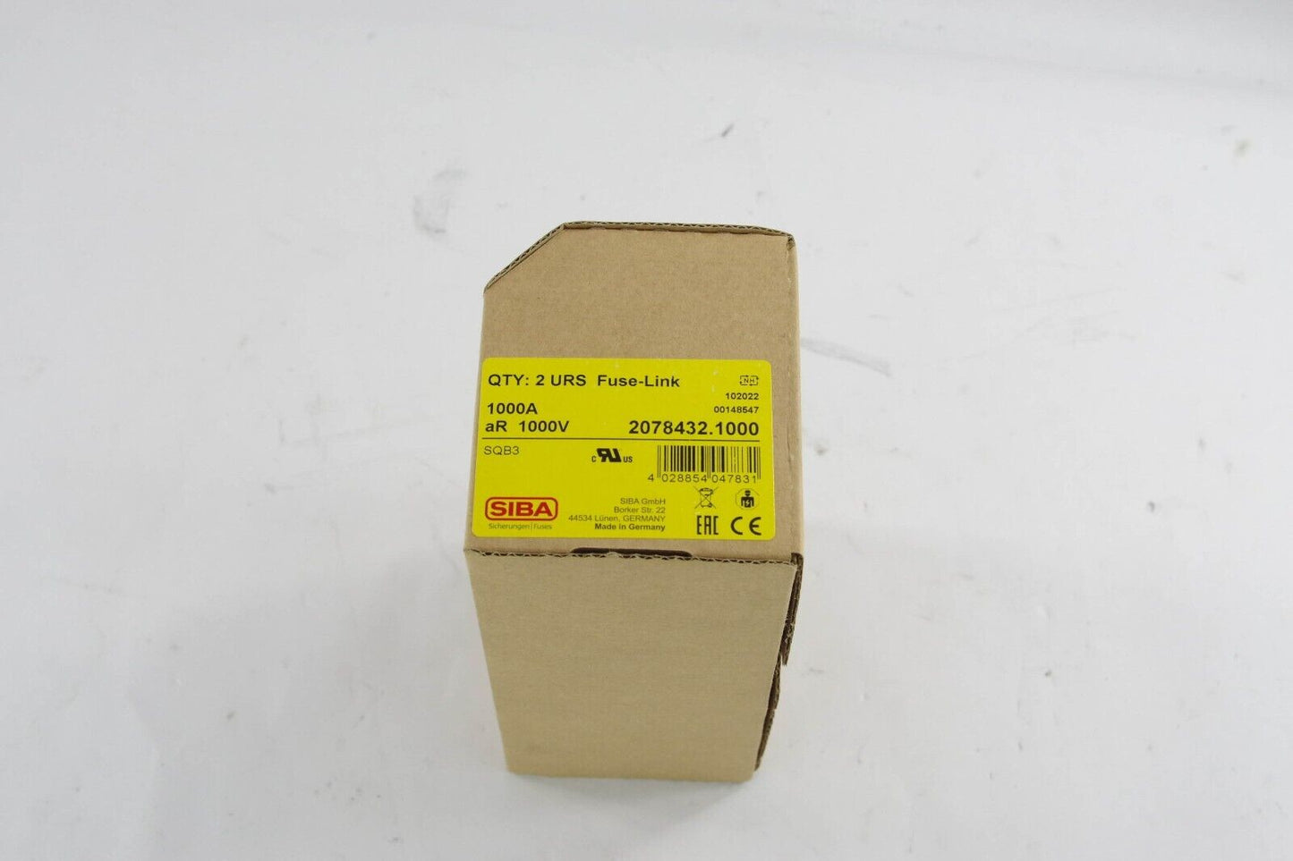 2 SIBA SQB3 URS Fuse-Link 1000A aR 1000V 2078432.1000 / 20 784 32 100 kA 1/2 UNC