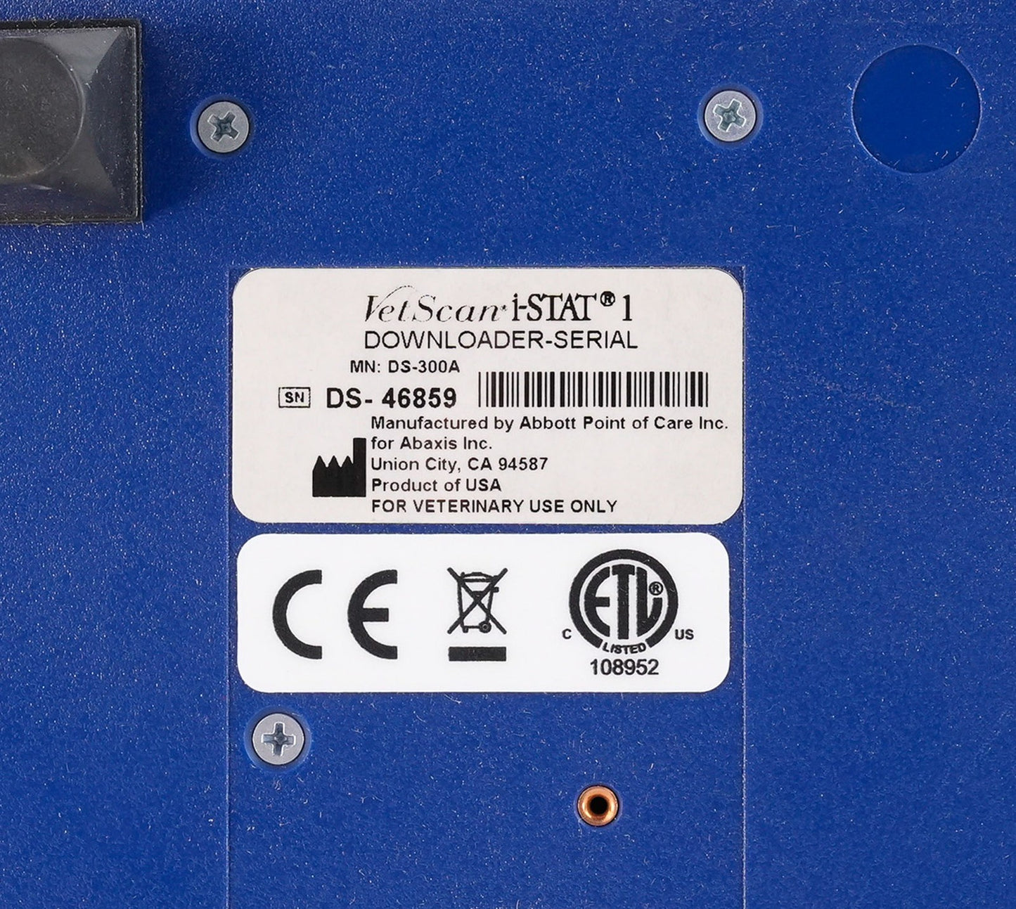Abaxis VetScan i-STAT 1 Downloader Serial DS-300A Abbott Interface Module