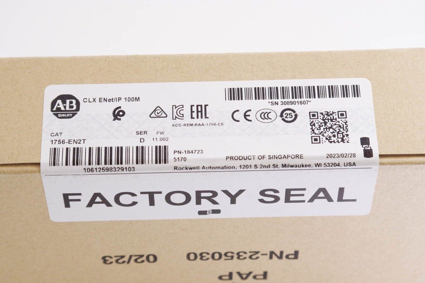 Allen Bradley 1756-EN2T / 1756EN2T Ser D ControlLogix ENet/IP 100M