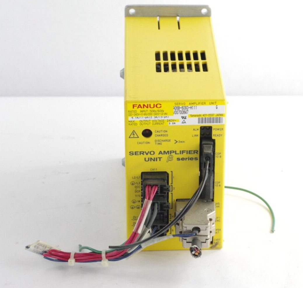 Fanuc A06B-6093-H111 Ser G Servo Amplifier Unit Output 240VAC 3.2A