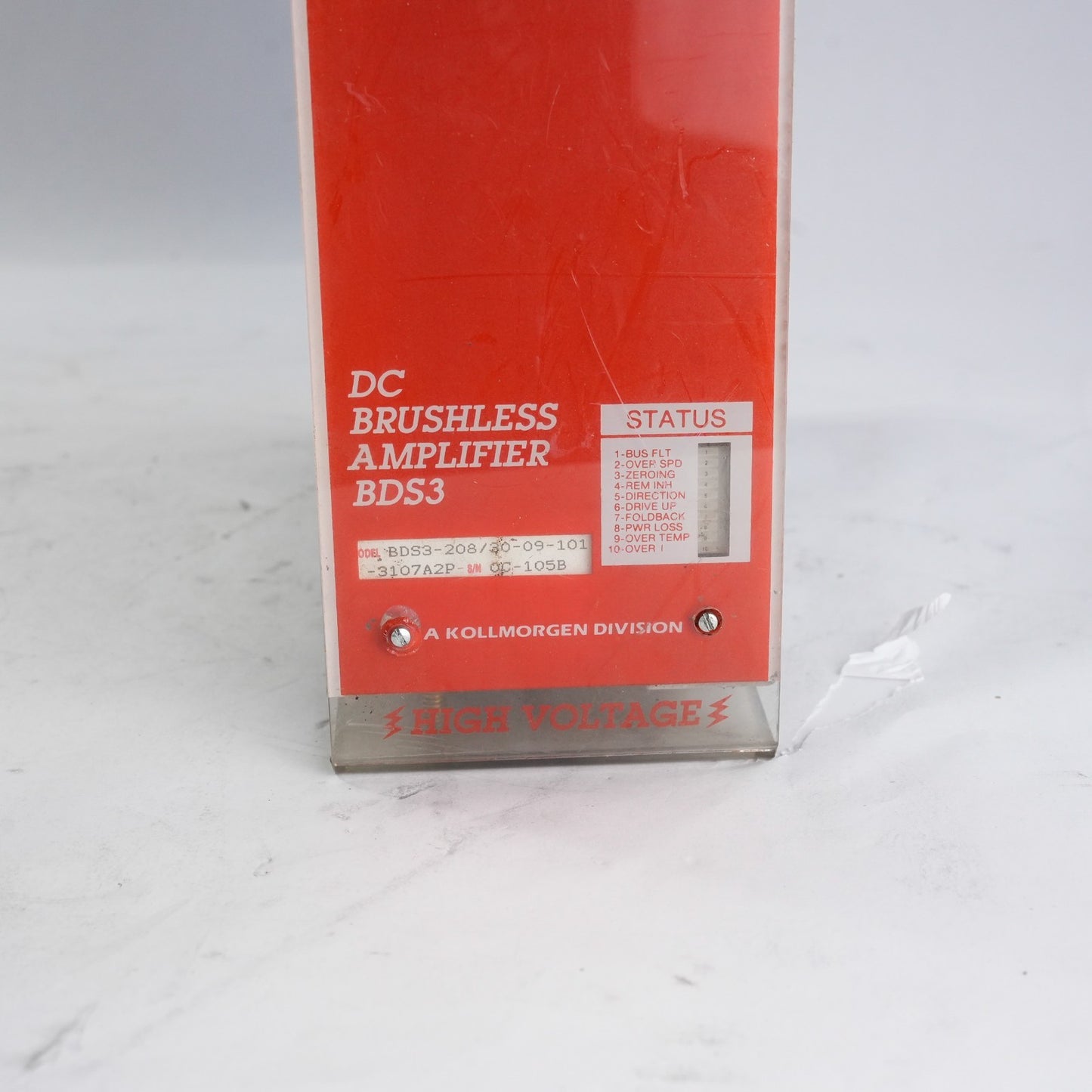 Kollmorgen Industrial Drives ID DC Amplifier BDS3-208/30-09-101-3107A2P BDS3208