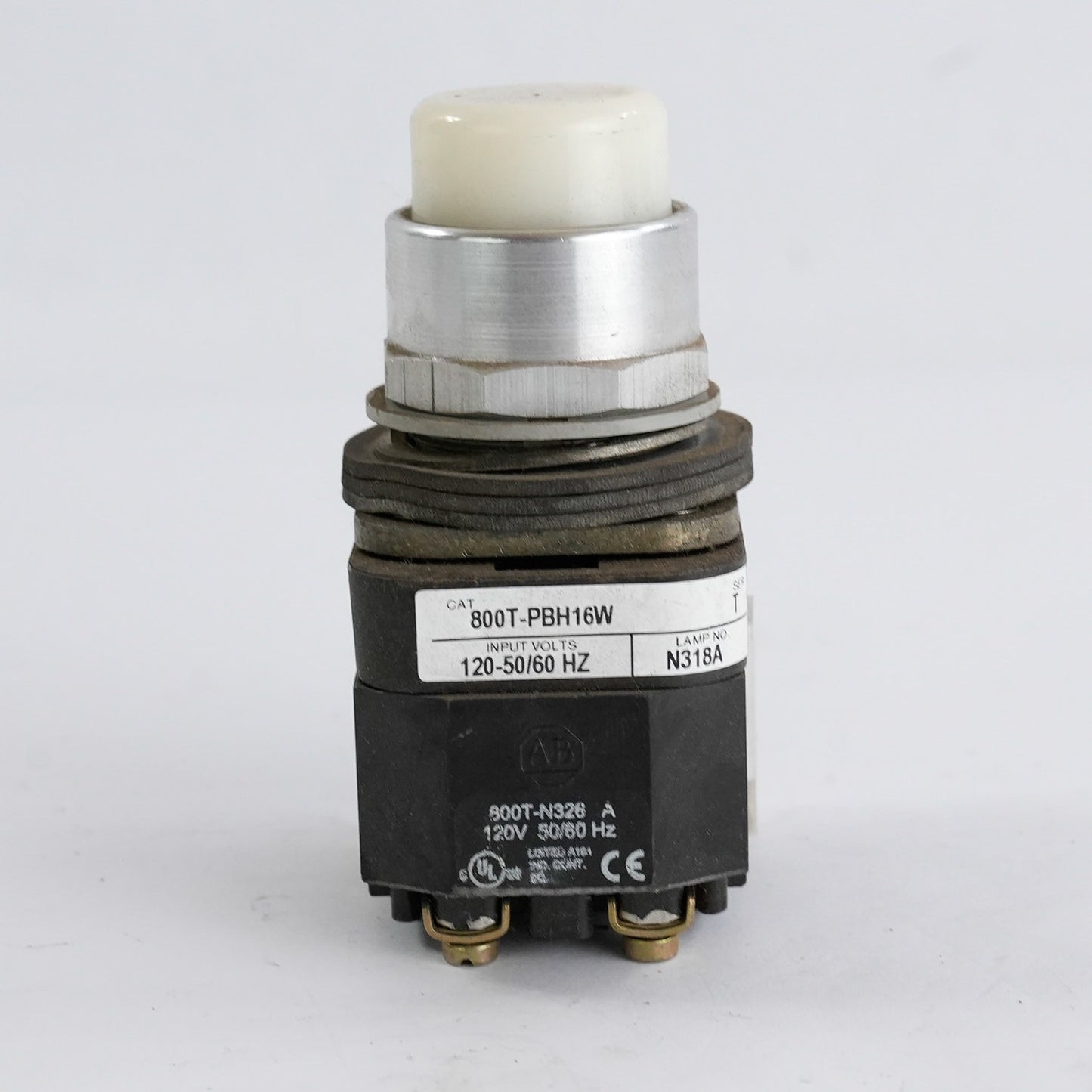 Allen Bradley 800T-PBH16W /T Illuminated White Push Button 800TPBH16W
