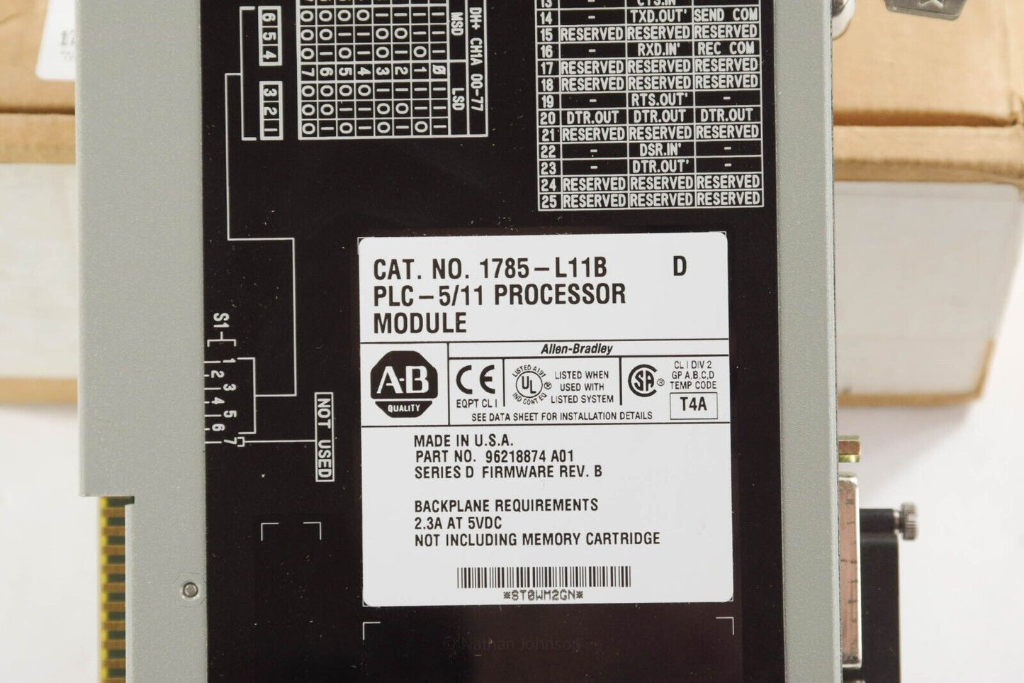 Allen-Bradley 1785-L11B/D PLC-5 Processor Ser. D 1785-L11B - Refurbished