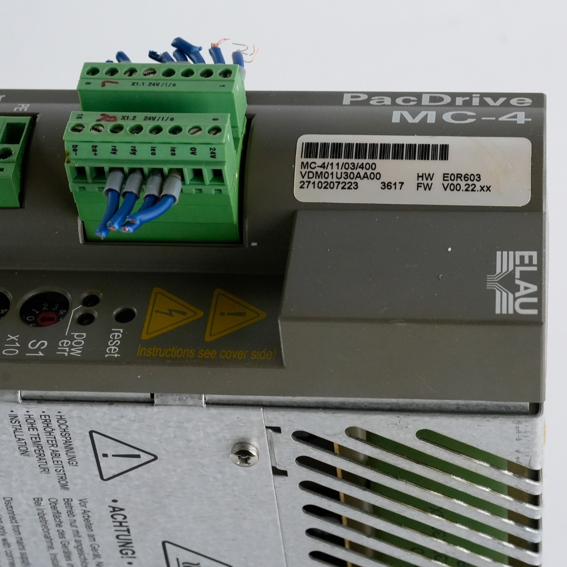 Schneider Electric MC-4/11/03/400 VDM01U30AA00 Pacdrive MC-4 FW V00.22.XX Servo