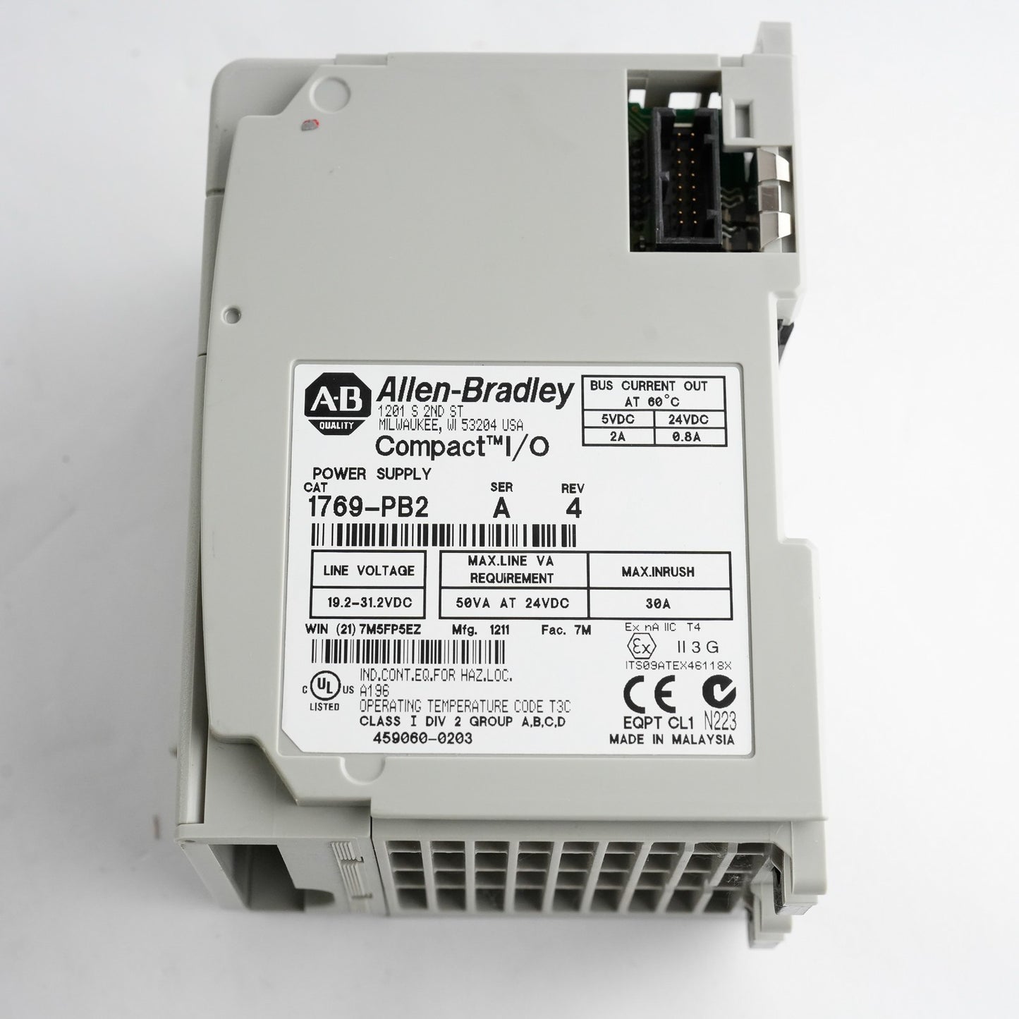 Allen Bradley 1769-PB2 /A Rev 4 CompactLogix DC Power Supply Compact I/O