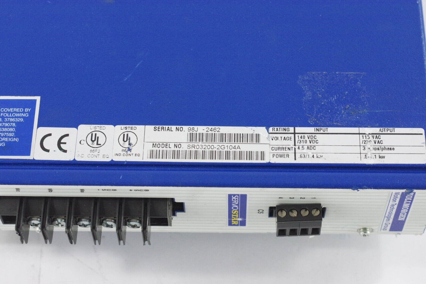 KOLLMORGEN SR03200-2G104A / SR032002G104A Servostar Drive - For parts or repair